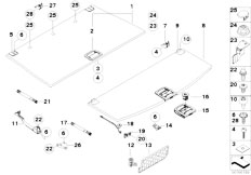 E61 523i N52 Touring / Vehicle Trim/  Trim Panel Trunk Floor-2