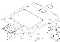 E63N 635d M57N2 Coupe / Vehicle Trim/  Headlining