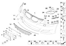 E61N M5 S85 Touring / Vehicle Trim/  M Front Bumper Trim Panel