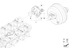 E71 X6 50iX N63 SAC / Engine/  Vacuum Pump With Tubes