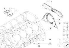 F01 750i N63 Sedan / Engine/  Engine Block Mounting Parts