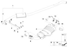 E83N X3 2.0d N47 SAV / Exhaust System Exhaust System Rear