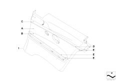 E92 320i N46N Coupe / Individual Equipment/  Indiv Lateral Trim Panel Partial Leather