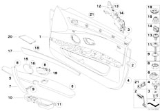 E61N 530xi N52N Touring / Vehicle Trim/  Door Trim Panel Front Side Airbag