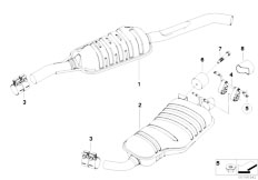 E83N X3 2.0i N46 SAV / Exhaust System/  Exhaust System Rear