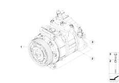 E71 X6 50iX N63 SAC / Heater And Air Conditioning Air Conditioner Compressor Mounting Part