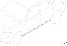 E71 X6 30dX M57N2 SAC / Vehicle Trim/  Retrofit Aluminium Running Board