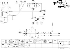 Z3 Z3 M3.2 S50 Roadster / Engine Electrical System/  Plug Terminal Eingine Wiring Harness