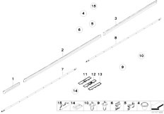 E39 520i M54 Touring / Vehicle Trim/  Mould Rock Panel Fender Door Covering