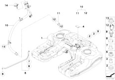 E70 X5 3.0sd M57N2 SAV / Fuel Supply/  Fuel Tank Mounting Parts