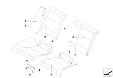 E92 335d M57N2 Coupe / Individual Equipment/  Ind Through Loading Sys Rear Basic Seat