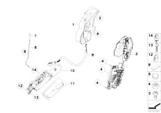 E70 X5 3.0sd M57N2 SAV / Bodywork/  Front Door Control Door Lock