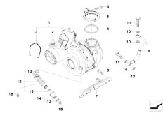 E83 X3 3.0d M57N2 SAV / Engine/  Turbo Charger With Lubrication