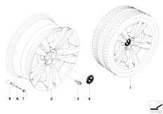 E60N 525d M57N2 Sedan / Wheels/  Bmw La Wheel Double Spoke 278