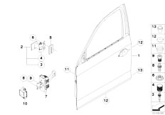 E90 318i N43 Sedan / Bodywork/  Front Door Hinge Door Brake