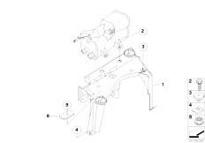 E90N 335i N54 Sedan / Fuel Supply/  Carbon Canister Mounting Parts