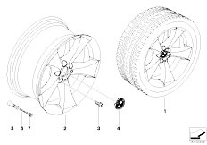 E71 X6 35dX M57N2 SAC / Wheels/  Bmw La Wheel Start Spoke 259