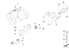 E85 Z4 2.0i N46 Roadster / Brakes/  Hydro Unit Dsc Fastening Sensors