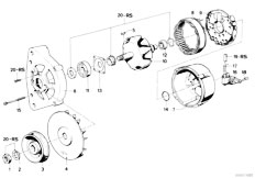 E21 320i M10 Sedan / Engine Electrical System/  Alternator Individual Parts-2