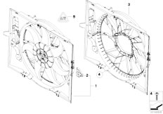 E61 525i M54 Touring / Radiator Fan Shroud Fan