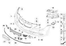 E64N 630i N52N Cabrio / Vehicle Trim Trim Panel Bumper Front