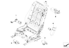 E93 325d M57N2 Cabrio / Seats/  Seat Front Actuations Electr