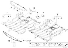 E87N 120i N46N 5 doors / Vehicle Trim/  Underbonnet Screen