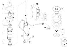 E71 X6 35dX M57N2 SAC / Rear Axle/  Spring Strut Rear Edc Control Unit