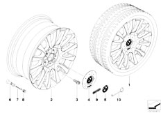 E71 X6 30dX M57N2 SAC / Wheels/  Bmw La Wheel V Spoke 265 Individ