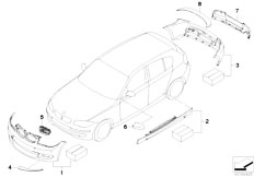 E81 116i 2.0 N43 3 doors / Vehicle Trim Bmw Performance Aerodynamics