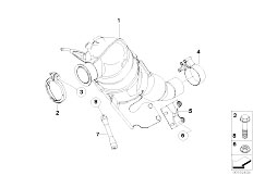E91 318d M47N2 Touring / Exhaust System Catalyser Diesel Particulate Filter