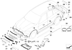 E70 X5 3.0d M57N2 SAV / Vehicle Trim/  Retrofit M Aerodynamic Kit