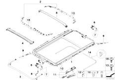E91N 330xi N53 Touring / Sliding Roof Folding Top/  Sliding Lifting Roof Frame