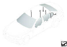 F01 740i N54 Sedan / Vehicle Trim/  Glazing