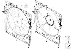 F02 750Li N63 Sedan / Radiator/  Fan Shroud