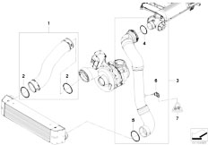 E83 X3 3.0d M57N2 SAV / Engine/  Intake Manifold Supercharg Air Duct Agr