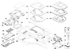 E60 530i M54 Sedan / Vehicle Trim/  Decor Trims Centre Console