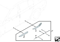 F01 740i N54 Sedan / Vehicle Trim/  Illuminated Door Sill Strip Retrofit Kit