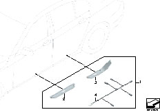 F01 730d N57 Sedan / Vehicle Trim Illuminated Door Sill Strip Retrofit Kit