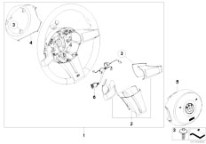 E86 Z4 3.0si N52 Coupe / Steering/  M Sports Steer Wheel Airbag Leather