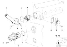 E30 318i M40 4 doors / Engine/  Waterpump Thermostat