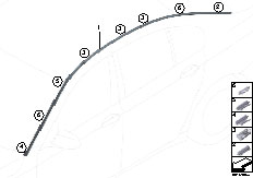 F02 740Li N54 Sedan / Vehicle Trim/  Roof Moulding