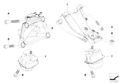 E71 X6 50iX N63 SAC / Engine And Transmission Suspension Engine Suspension