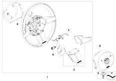 E85 Z4 2.5i N52 Roadster / Steering Sports Steering Wheel Leather Wdn Ring
