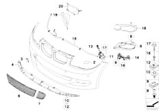 E87N 116i 1.6 N45N 5 doors / Vehicle Trim/  Bmw Performance Aerodynamics Front End