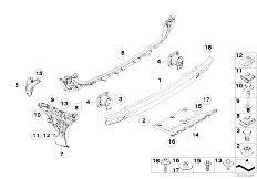 E61N M5 S85 Touring / Vehicle Trim M Support Fixture Rear Bumper Panel