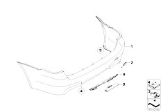 E61N M5 S85 Touring / Vehicle Trim M Rear Bumper Trim