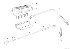 E36 318i M43 Cabrio / Engine Electrical System/  Ignition Coil Spark Plug