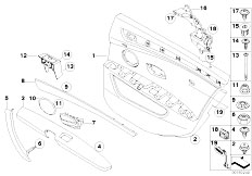 E60N 550i N62N Sedan / Vehicle Trim/  Door Trim Panel Rear Side Airbag