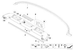 E93 330i N52N Cabrio / Vehicle Trim/  Panel Partition Top